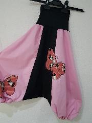 Sarouel enfant rose et noir papillons imprimés mickey 3-4 ANS
