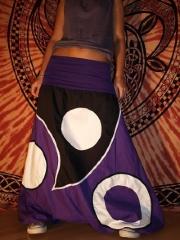 sarouel motif violet virgule by elfik creations