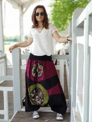 sarouel noir et bordeaux bulle caterinas