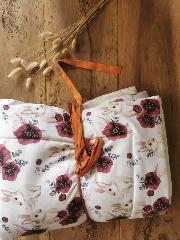 couverture bébé/plaid enfant XXL lapin fleurie