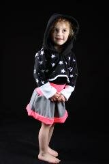 jupe enfant jersey grise et rose