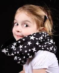 snood enfant noir etoile blanche